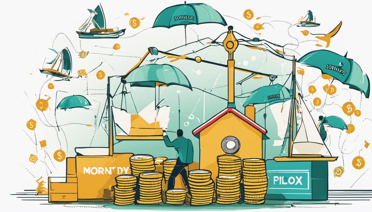 A graphic depicting someone borrowing money against their life insurance policy, with arrows showing the flow of money.