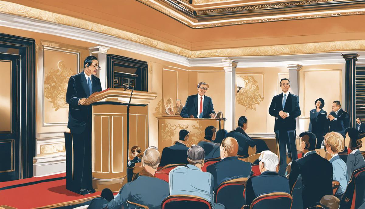 Illustration showcasing public opinion's impact on policy development